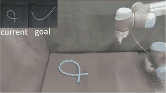 Goal-conditioned deformable object rearranging with a local GNN