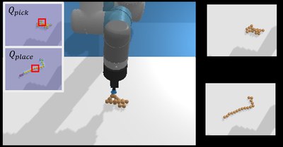 Graph-Transporter for deformable object rearranging